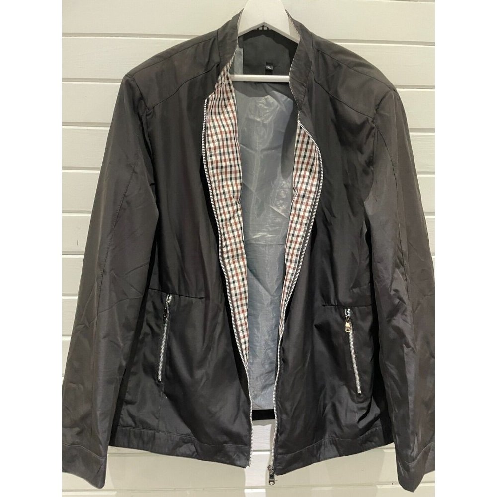 Spring Autumn Collar Slim Jackets Drop Business Men Jacket Coat XL Black